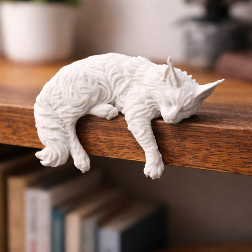 Sleeping maine coon cat 3d - coon,