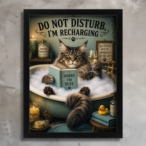 Funny maine coon cat - coon,