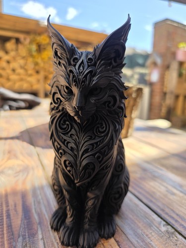 Maine coon cat ornament figure - ornament,