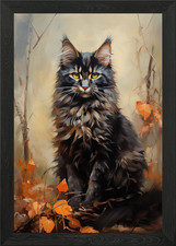 Maine Coon cat Framed Wall Art