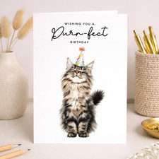 Maine Coon Cat Birthday Card